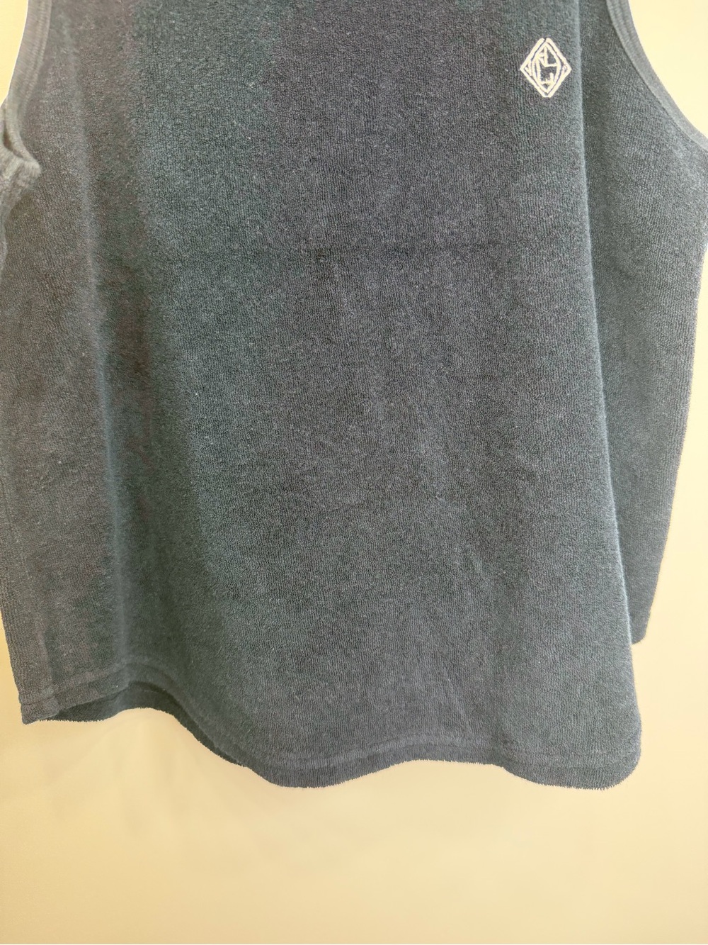 Lauren Ralph Lauren Navy Terry Cloth Tank Top Size Large - Picture 6 of 11